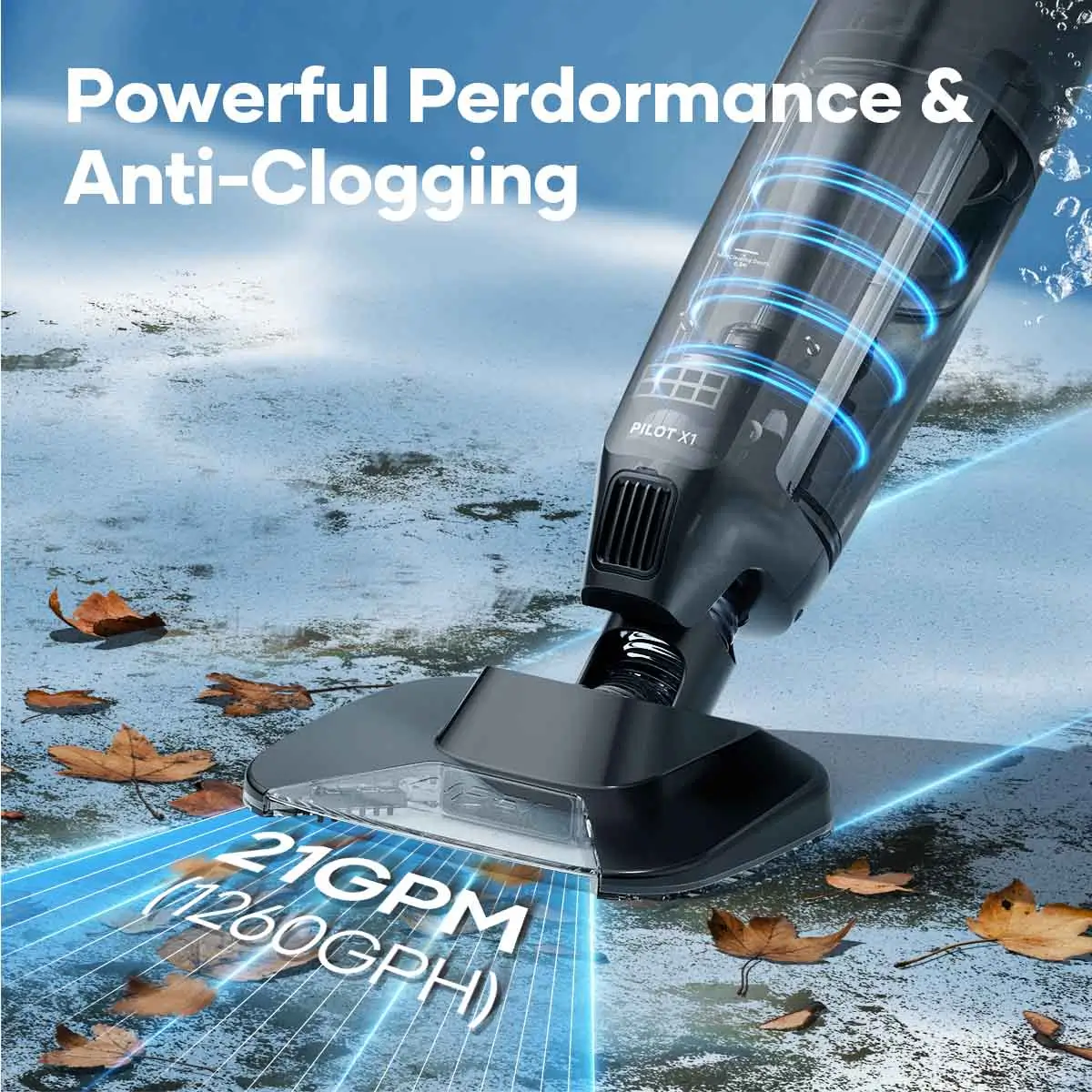 Aiper PilotFlow X1 1260 GPH suction