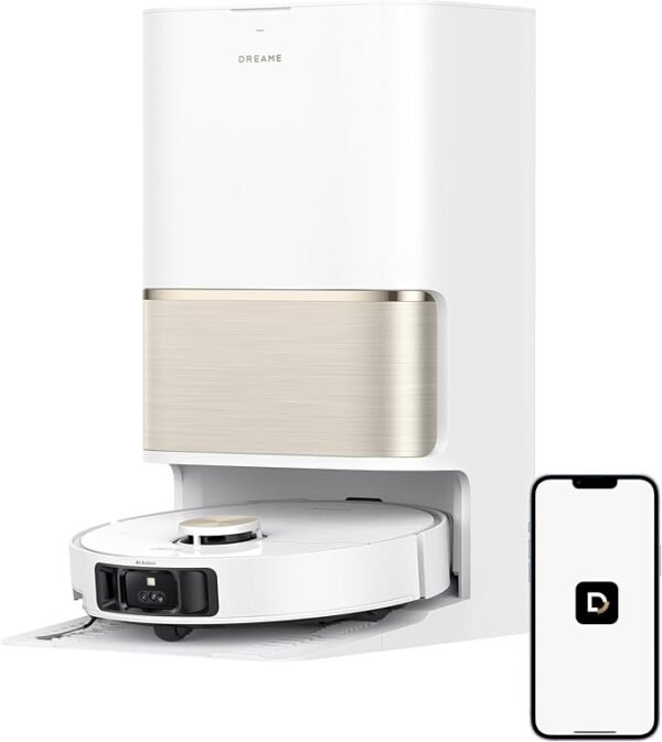 Dreame L50 Ultra robot vacuum and mop with its base station