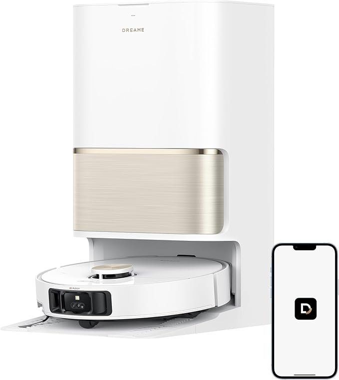 Dreame L50 Ultra robot vacuum and mop with its base station