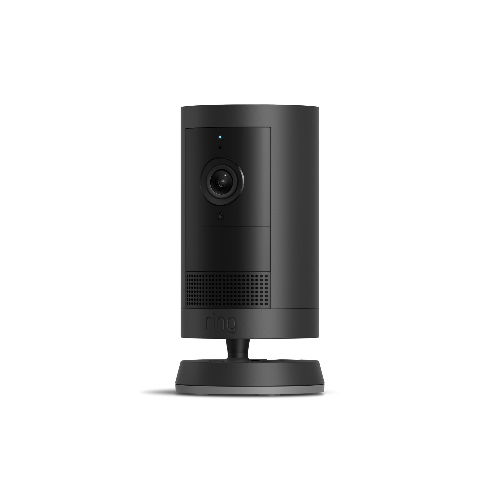 Ring Outdoor Camera Plus Battery in black, angled view