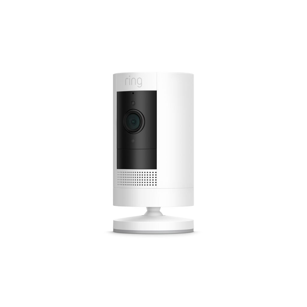 Ring Outdoor Camera Battery (Stick Up Cam) in white, angled view