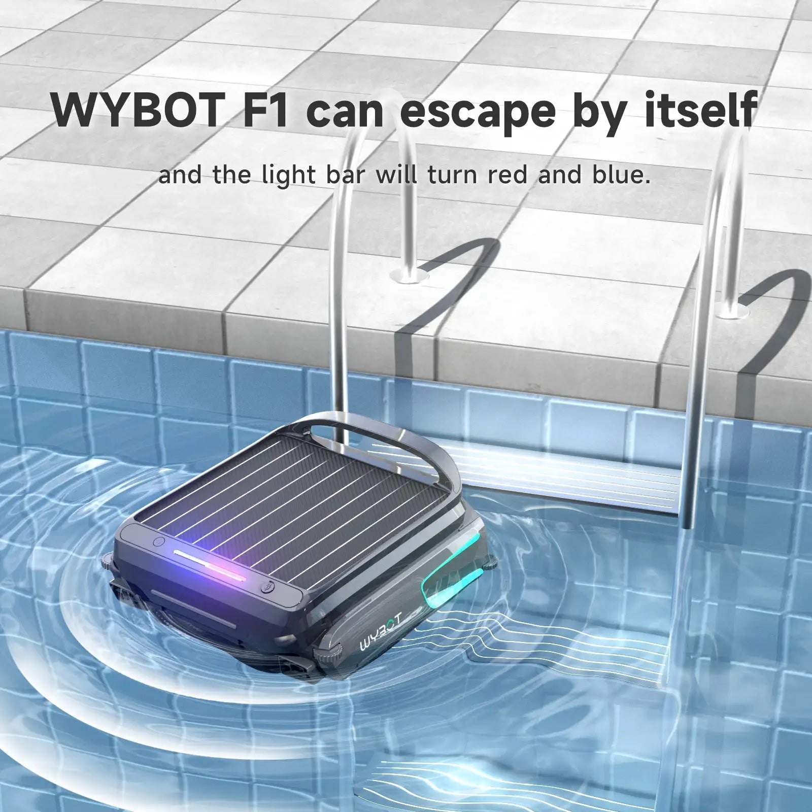 WYBOT F1 solar pool skimmer, image 9 of 10